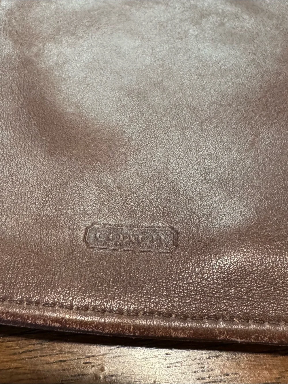 Vtg COACH Brown Leather Crossbody Slim Small Bag Glove-Tanned Leather RARE